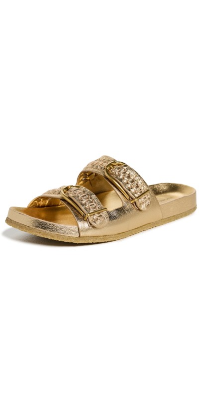 Veronica Beard Paige Sandals Gold