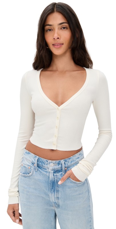 Éterne Cropped Cardigan Heather Grey