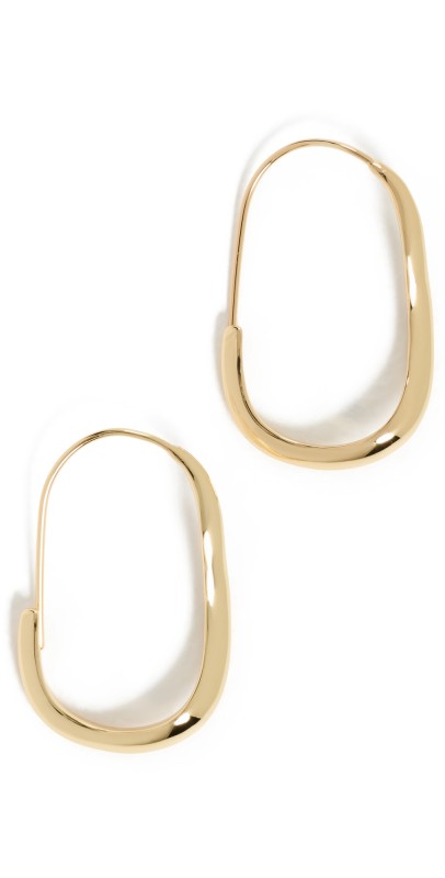 SHASHI Mia Wave Hoop Earrings Gold