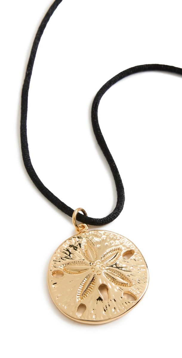 Kenneth Jay Lane Gold Starfish Pendant Necklace Black/Gold