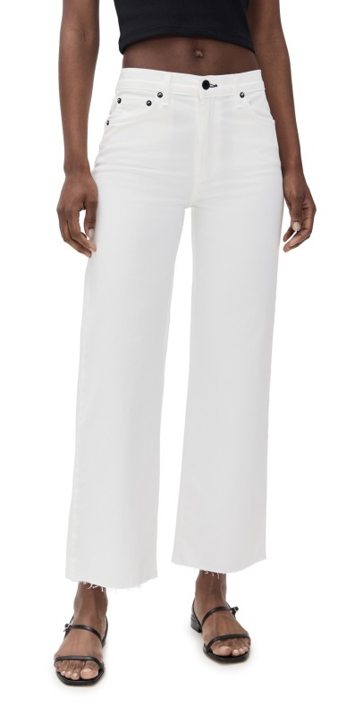 ASKK NY Crop Wide Leg Twill Pants Ivory