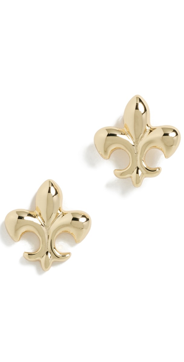 Lele Sadoughi Fleur-de-lis Stud Earrings Gold 720