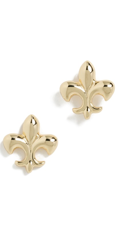 Lele Sadoughi Fleur-de-lis Stud Earrings Gold 720
