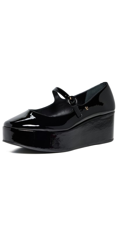 Larroudé Blair Ballet Flatforms Black