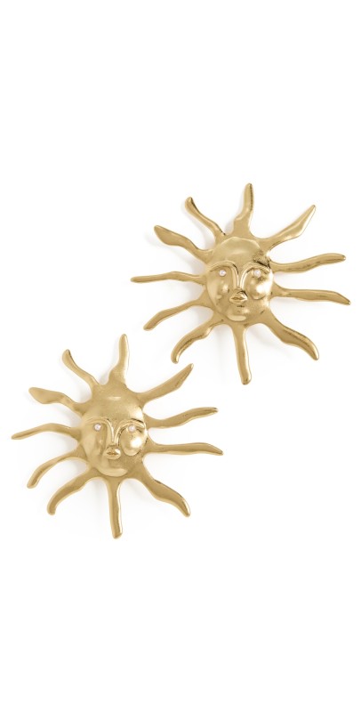 Cult Gaia Leo Earrings Antique Brass