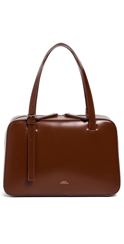A. P.C. Virginie Box Bag Cad Hazelnut