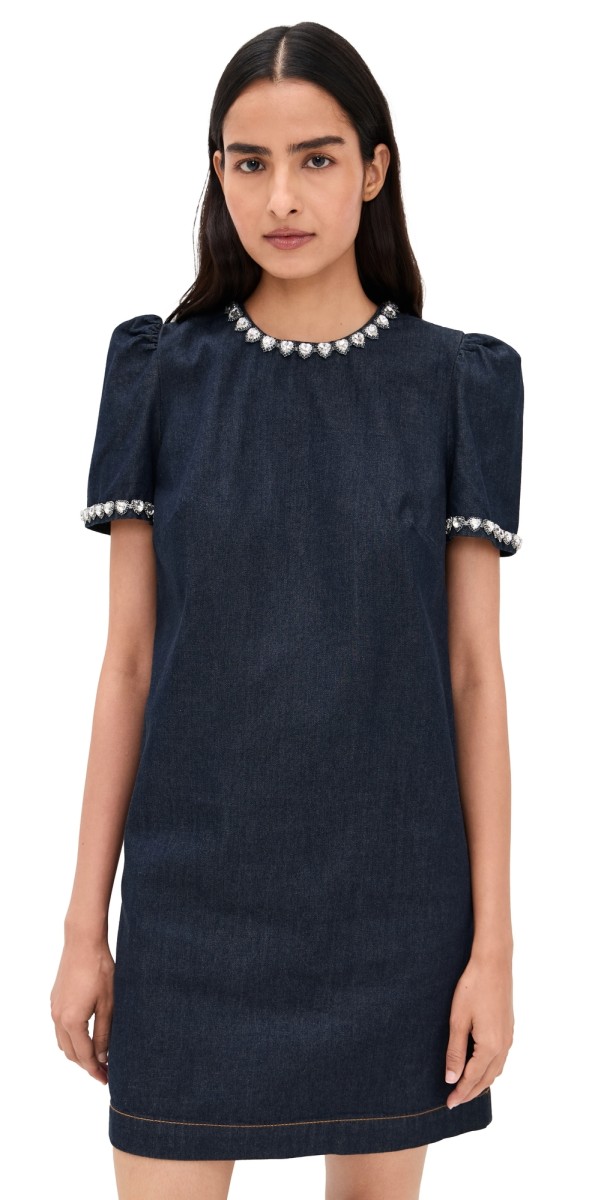 Zimmermann Embellished Denim Dress Night Sky