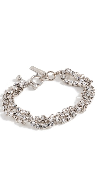 Justine Clenquet Liv Crystal Bracelet Palladium