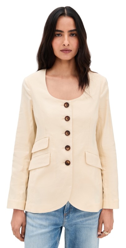 rag & bone Roslyn Linen Blazer Lttan