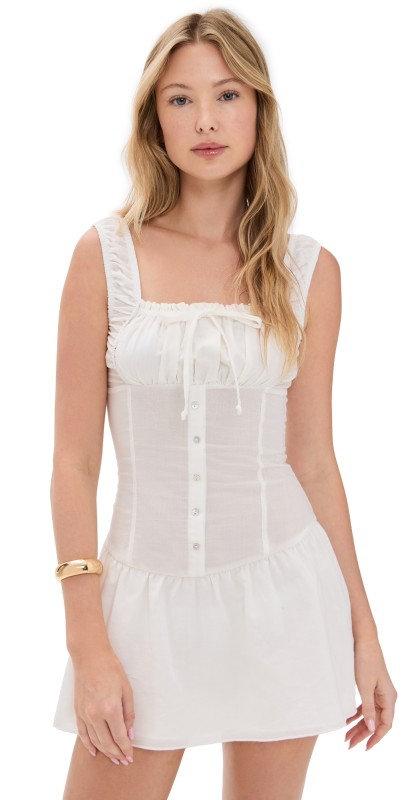 Frankies Bikinis Christa Gauze Dress Sunrose