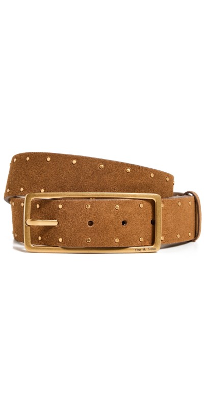 rag & bone Studded Rebound Belt Brwnwdsd