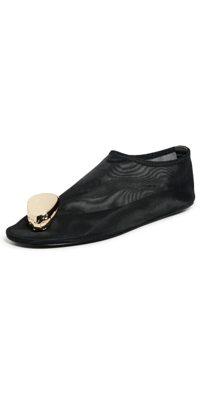 Tory Burch Patos Mesh Flats Black / Gold