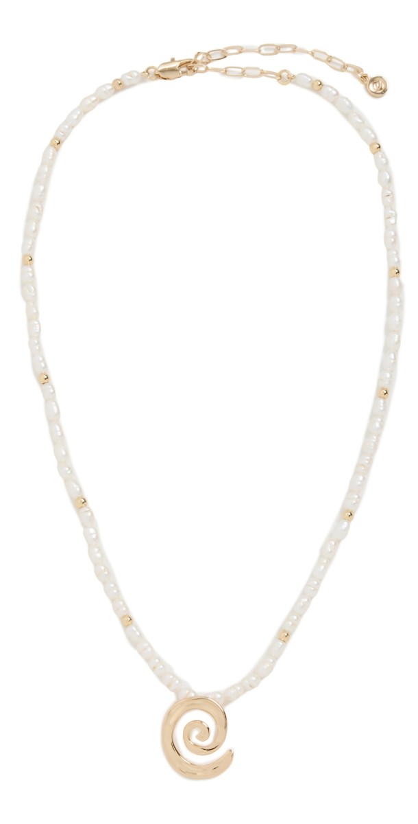 Ettika Aura Swirl Pearl Choker Gold