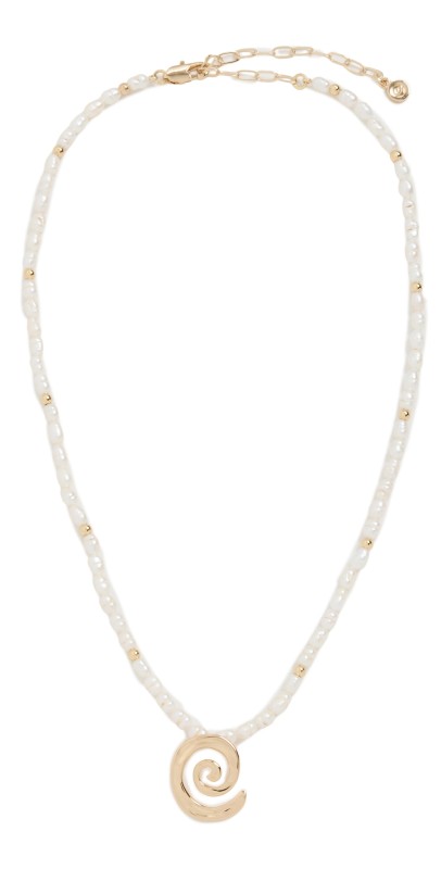 Ettika Aura Swirl Pearl Choker Gold