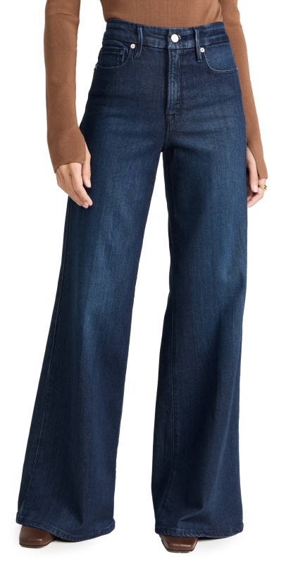 Good American Good Waist Palazzo Jeans indigo50