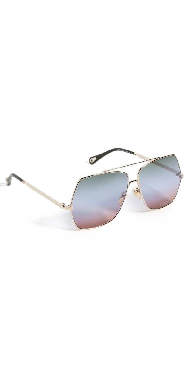 Chloé Aviator Sunglasses Gold-Gold-Gr