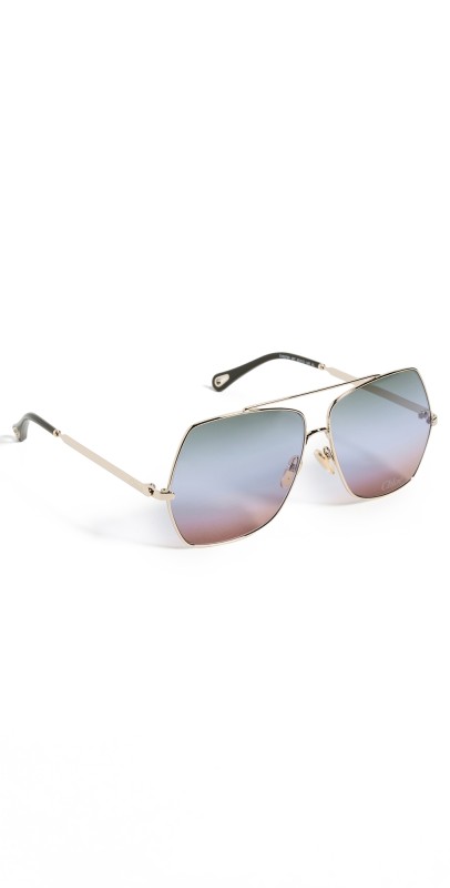 Chloé Aviator Sunglasses Gold-Gold-Gr