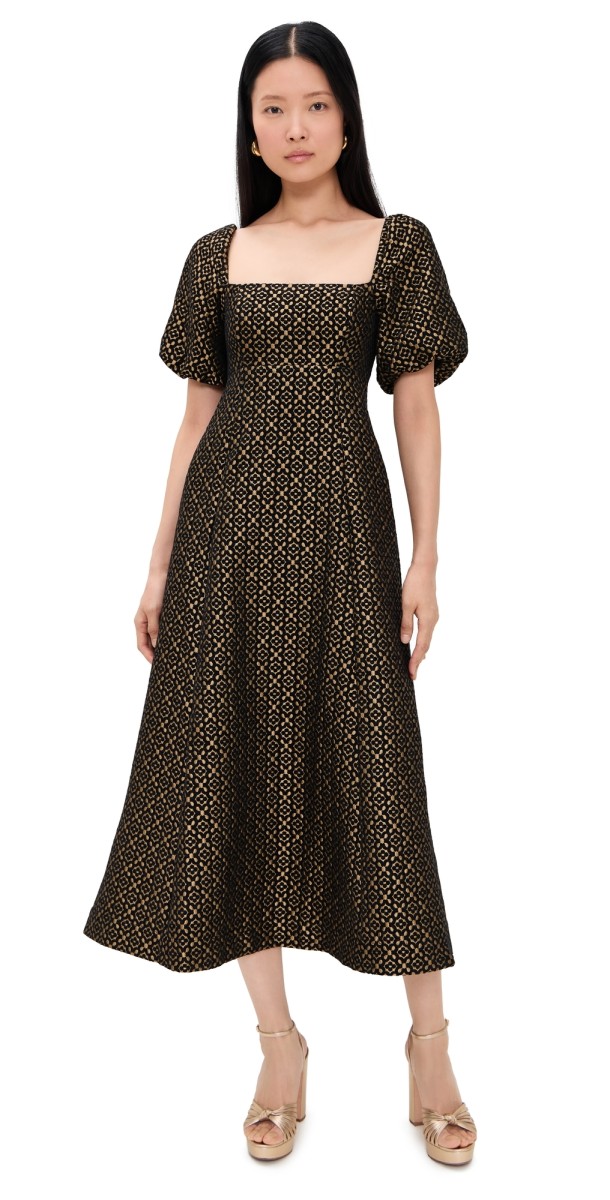 Hill House Home The Matilda Dress Metallic Brocade