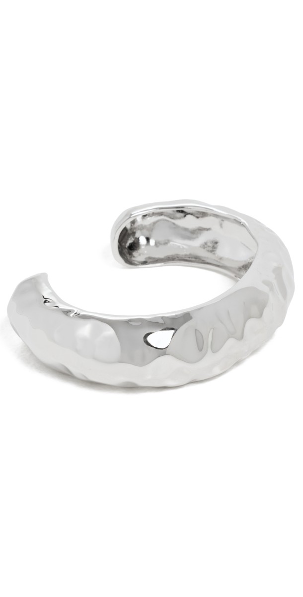 LELET NY Hammered Arch Cuff Bracelet Rhodium