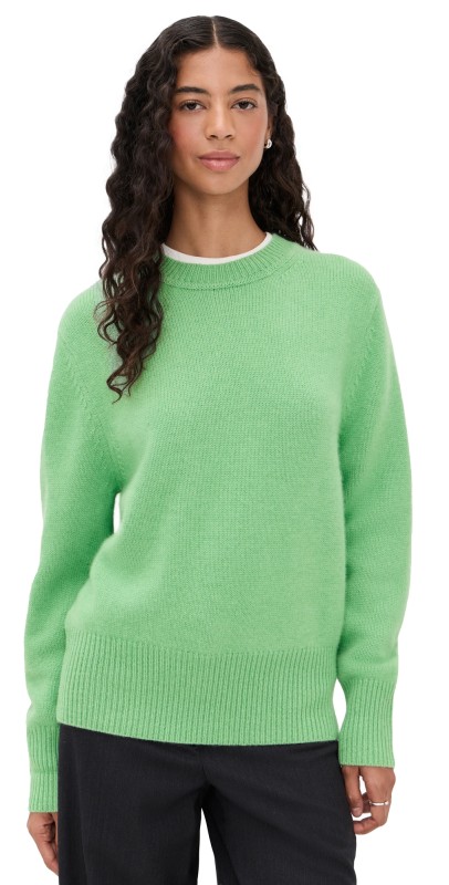 Renggli Oversized Cashmere Crewneck Sweater Jade