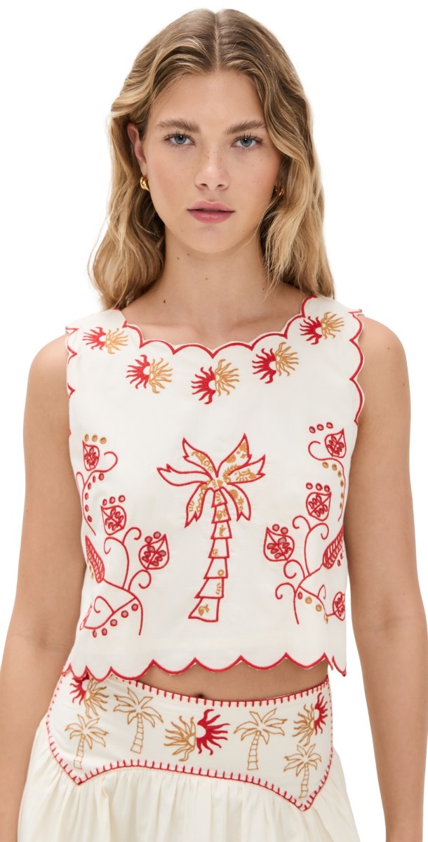 Never Fully Dressed Pollenca Top White