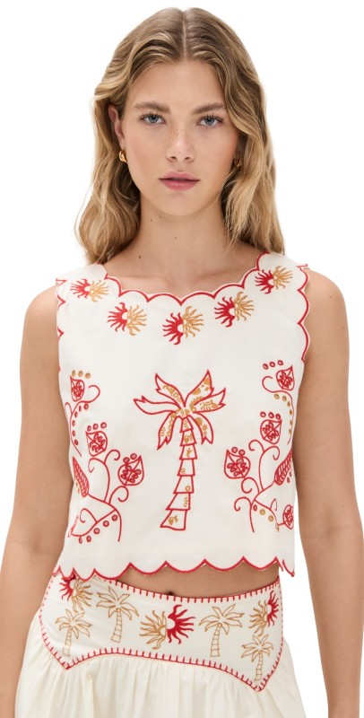 Never Fully Dressed Pollenca Top White