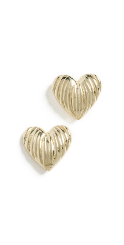 Jennifer Zeuner Jewelry Luba Earrings 18k Yellow Gold Plated Silver
