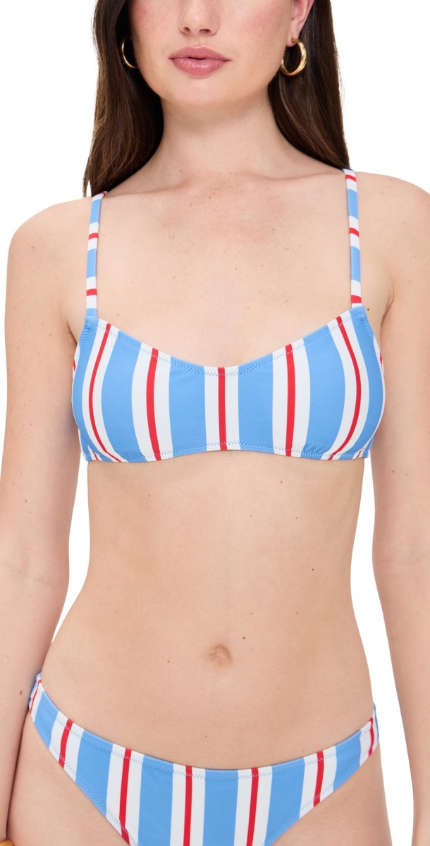 Solid & Striped The Rachel Bikini Top Americana Stripe