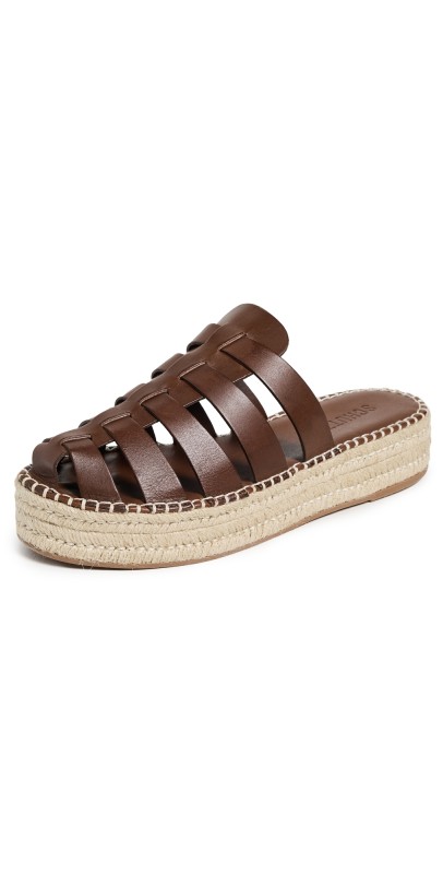 Schutz Valerie Mule Espadrille Desert Brown