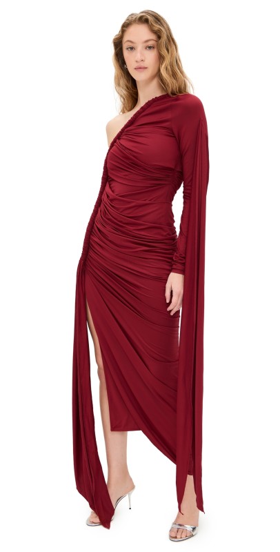 Andrea Iyamah Turi Dress Burgundy