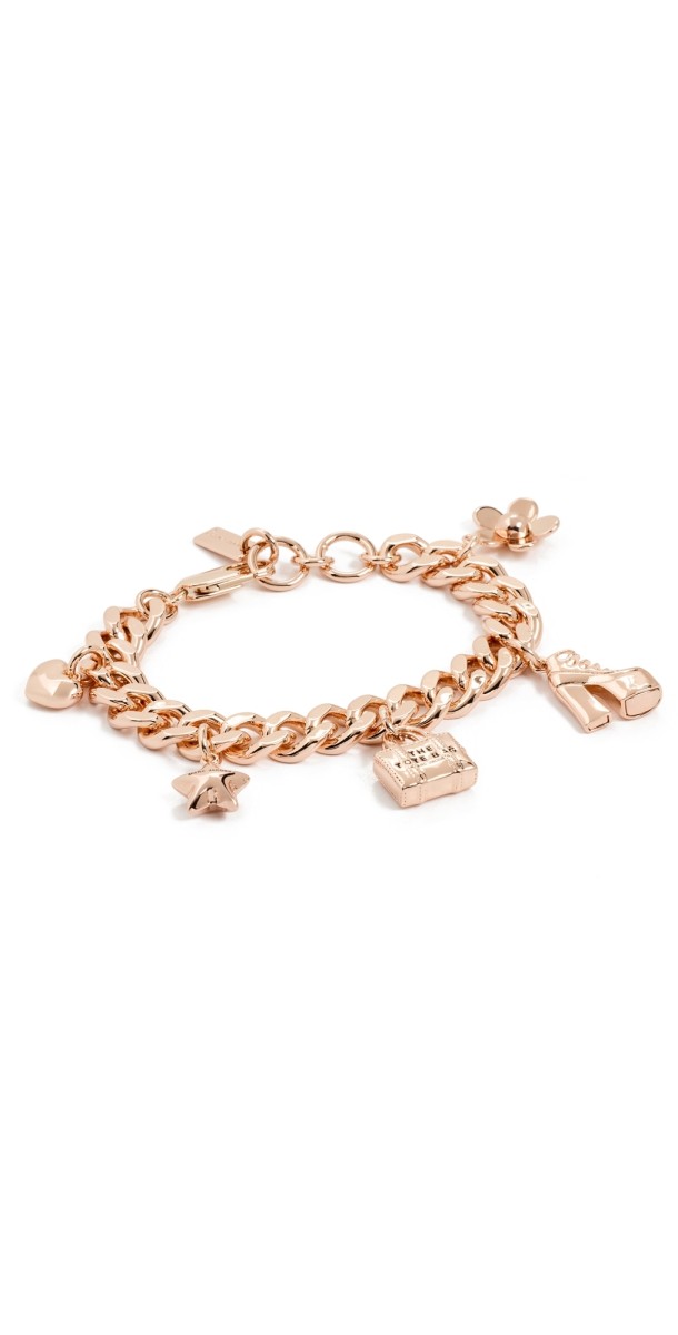 Marc Jacobs Mini Icon Charm Bracelet Antique Rose Gold