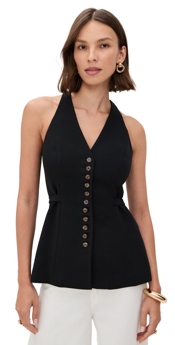 Reformation Rowe Vest Black