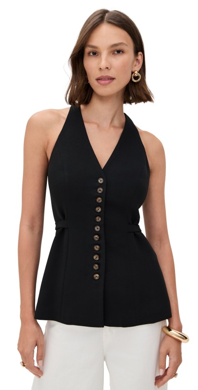 Reformation Rowe Vest Black