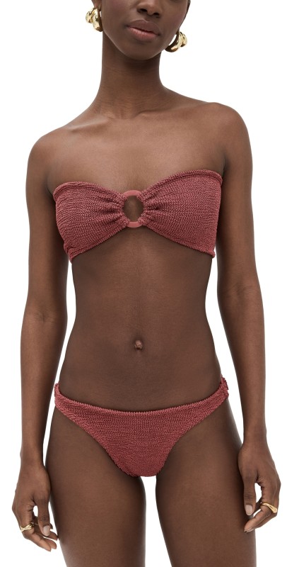 Hunza G Gloria Bikini Set METALLIC ROSEWOOD