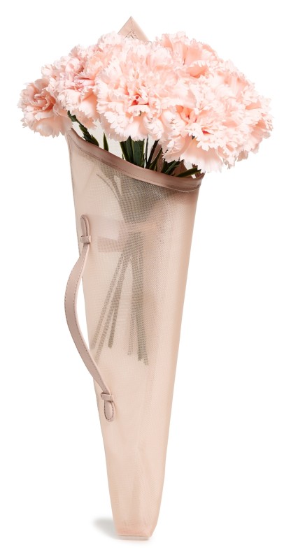 Simone Rocha XL Stuffed Carnation Bouquet Clutch Bag Nud