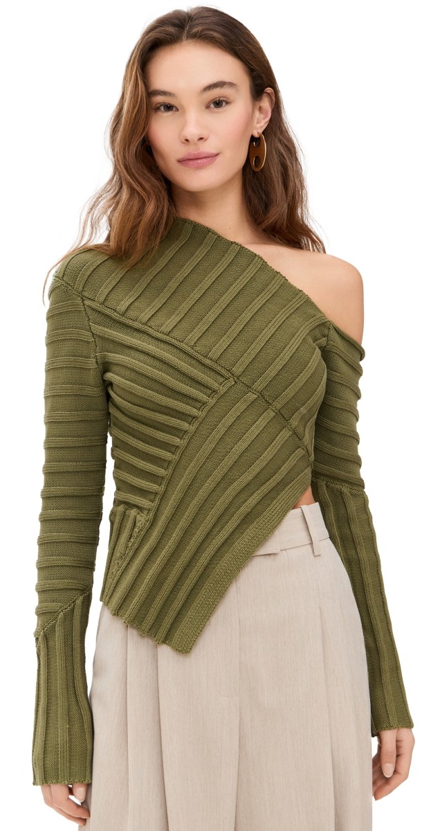 Cult Gaia Jaidan Knit Top Cedar