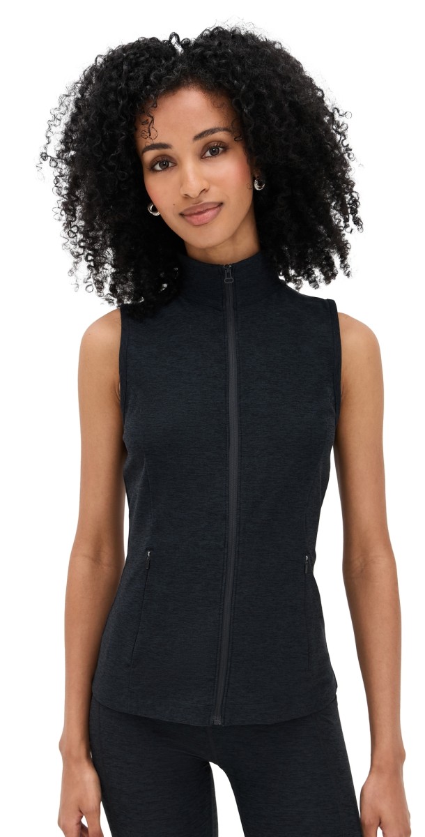 Beyond Yoga Venice Zip Front Vest Darkest Night