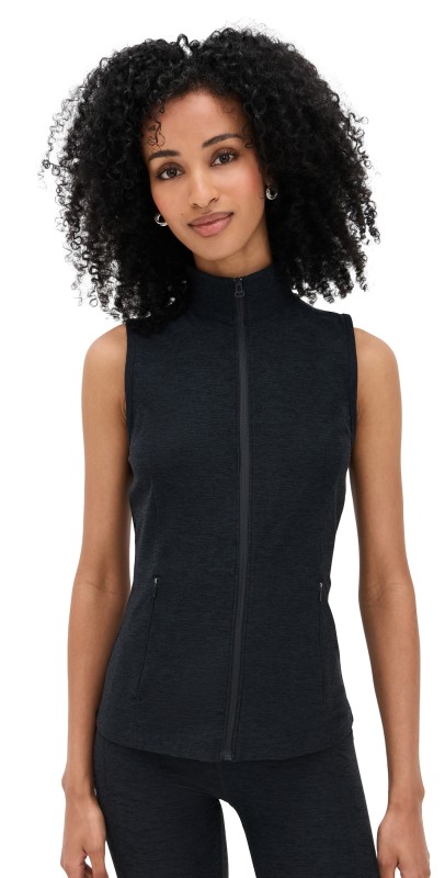 Beyond Yoga Venice Zip Front Vest Darkest Night