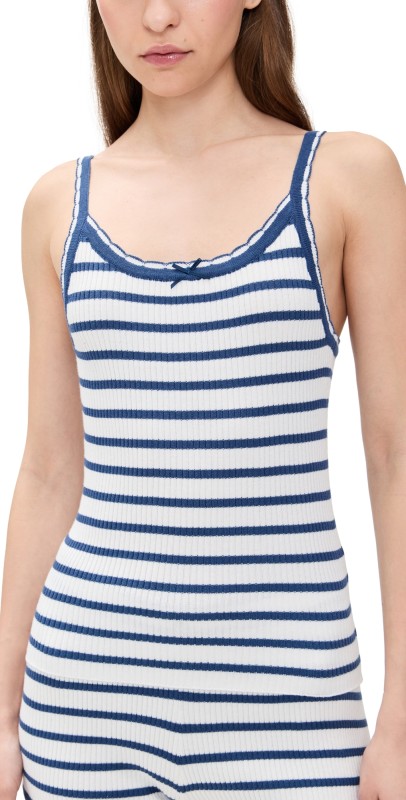 PJ Salvage Striped Seaside Cami Top Ivory