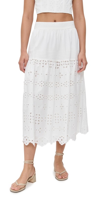 Hemant and Nandita Midi Skirt Off White