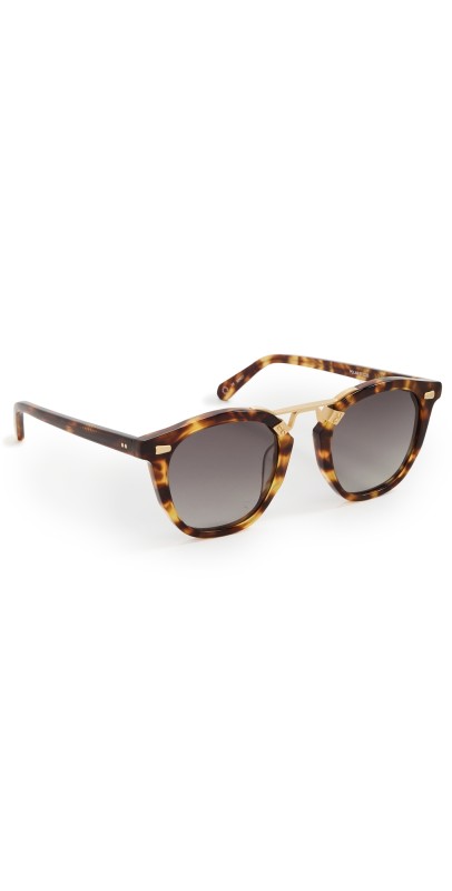 Krewe Beau II Sunglasses Kyoto Tortoise 18k Polarized