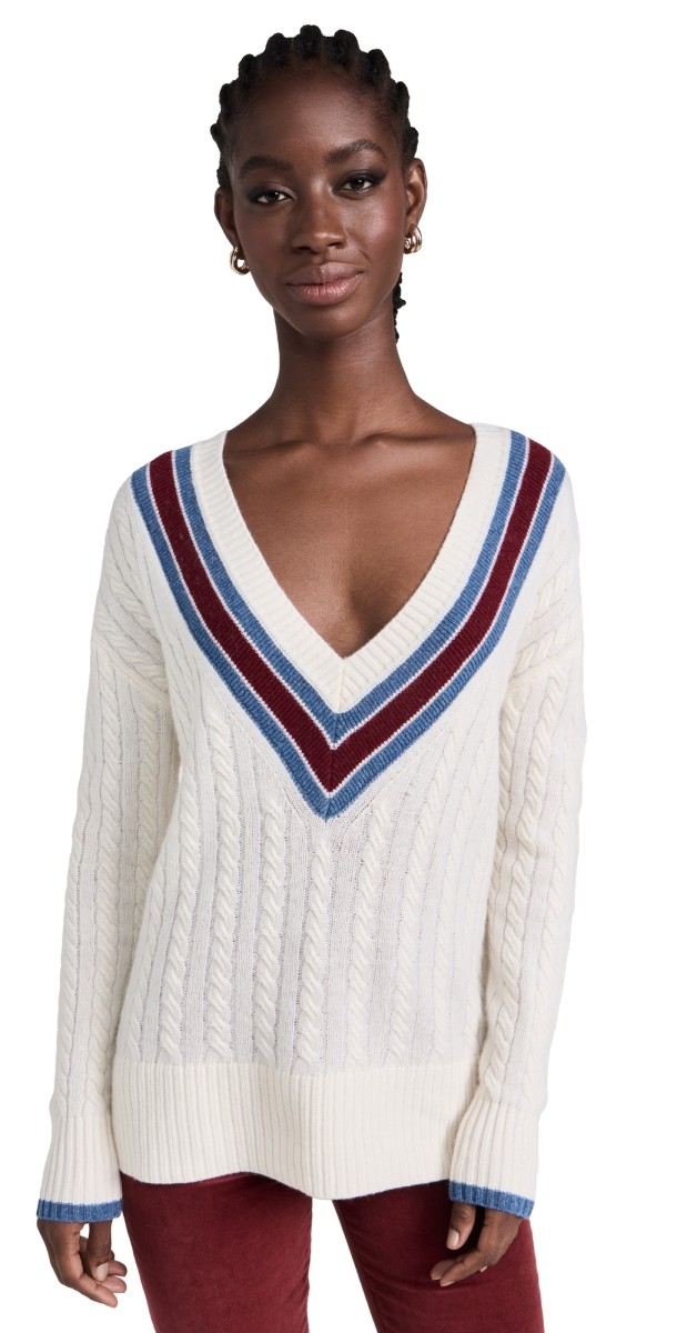 Veronica Beard Jean Sibley Sweater Ivory Multi