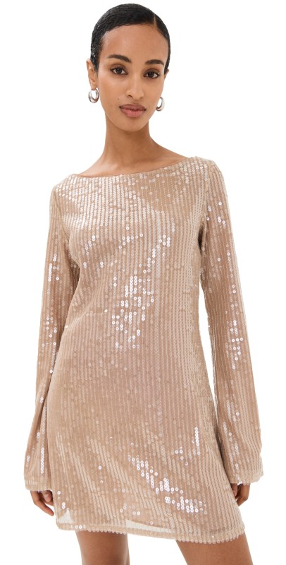 Reformation Sereia Dress Champagne Sequin