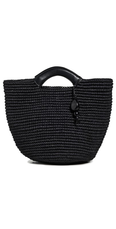 Hunting Season Large Woven Shopper Tote Black