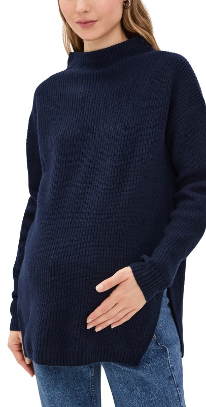 HATCH The Cozy Shaker Turtleneck Pullover Ink