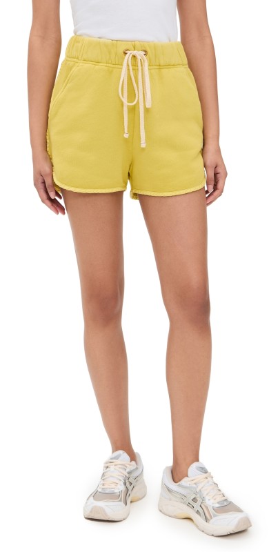 Les Tien Serena Scallop Shorts Electric Dijon