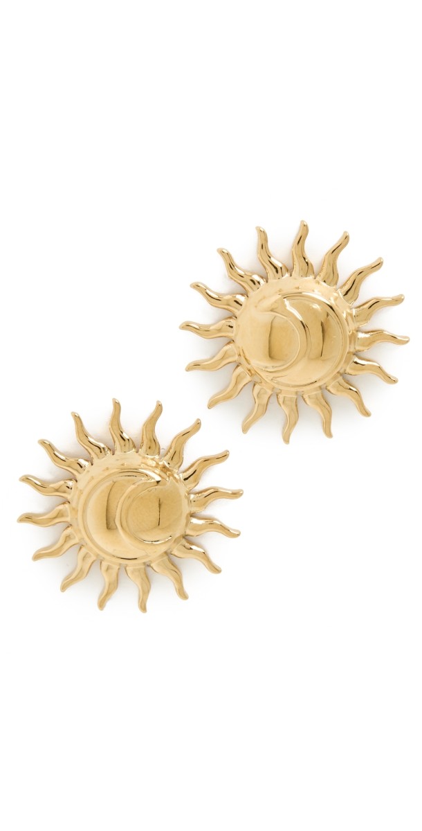 SHASHI Soleil Stud Earrings Gold