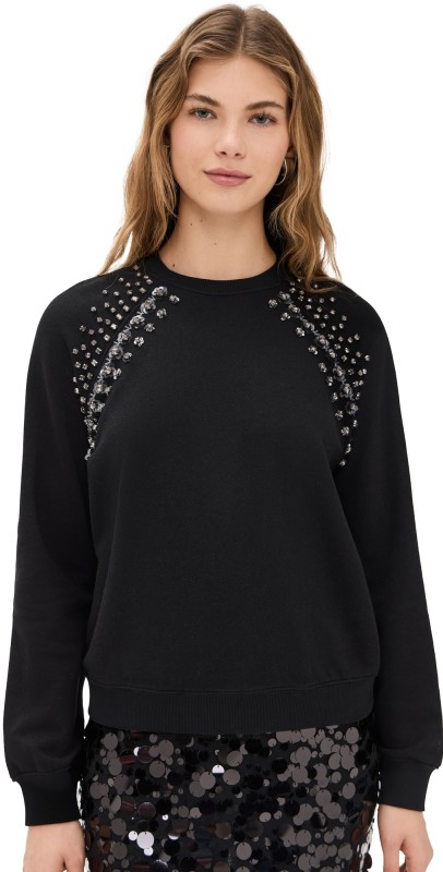 Le Superbe Sweatshirt with Embellishments Dark Black