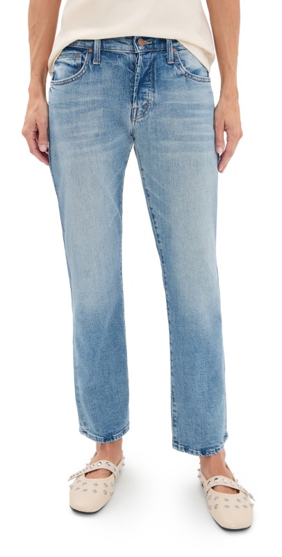 MOTHER Lil Mid Rise Hiker Hover Petite Jeans Fight For Your Right