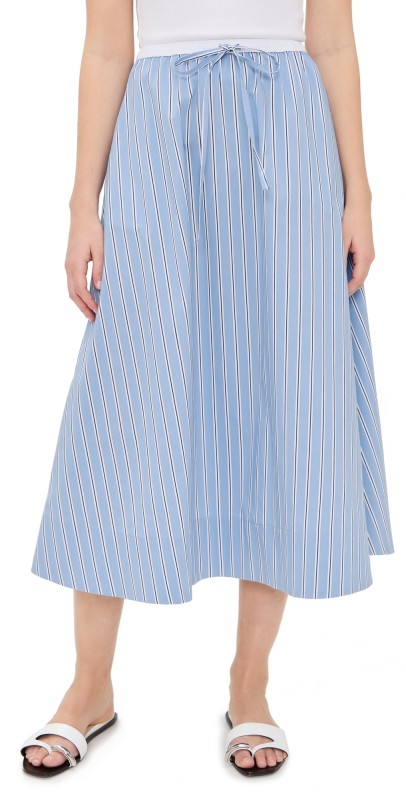 ALIGNE Miko Stripe Skirt Blue